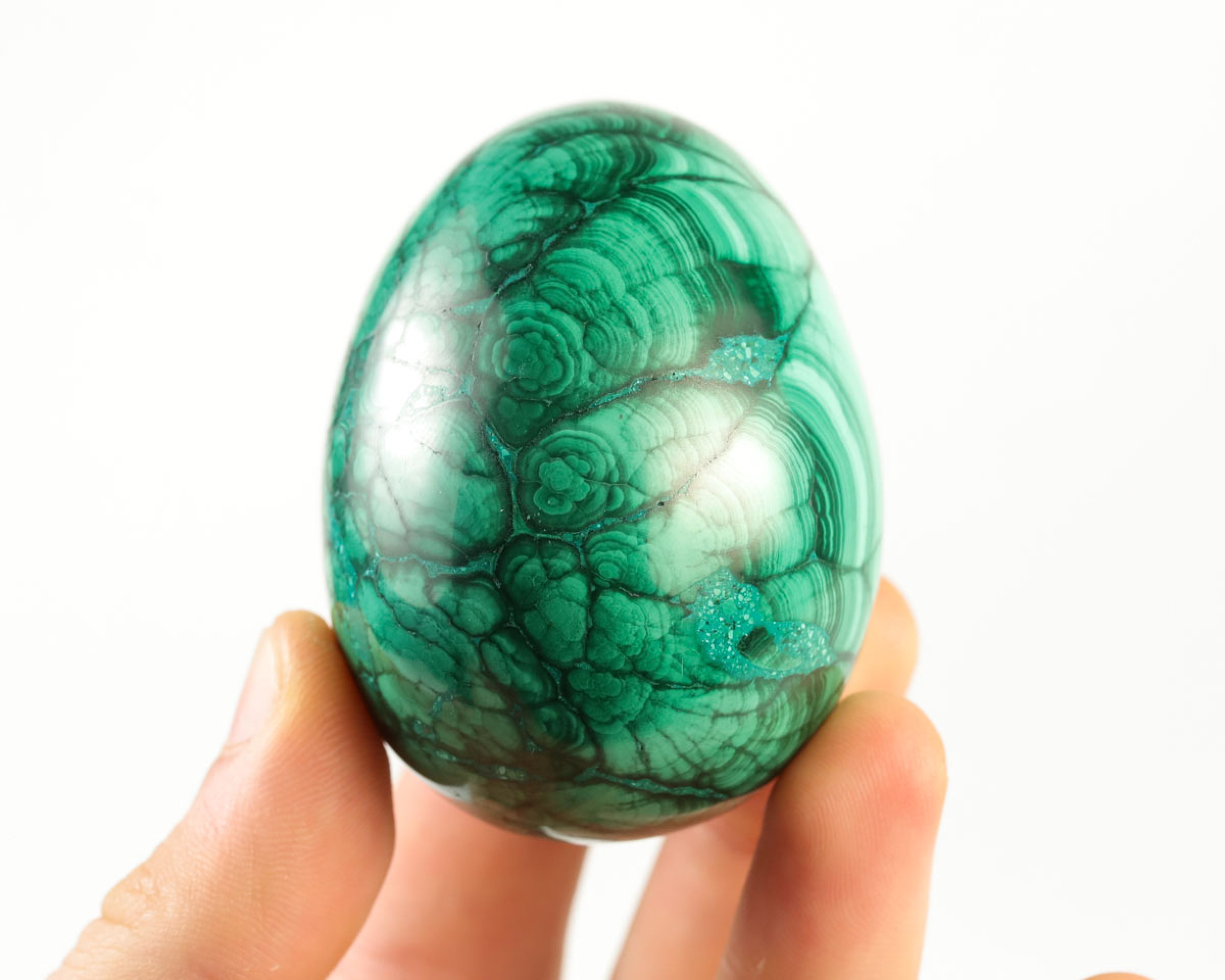 Jajko z malachitu 