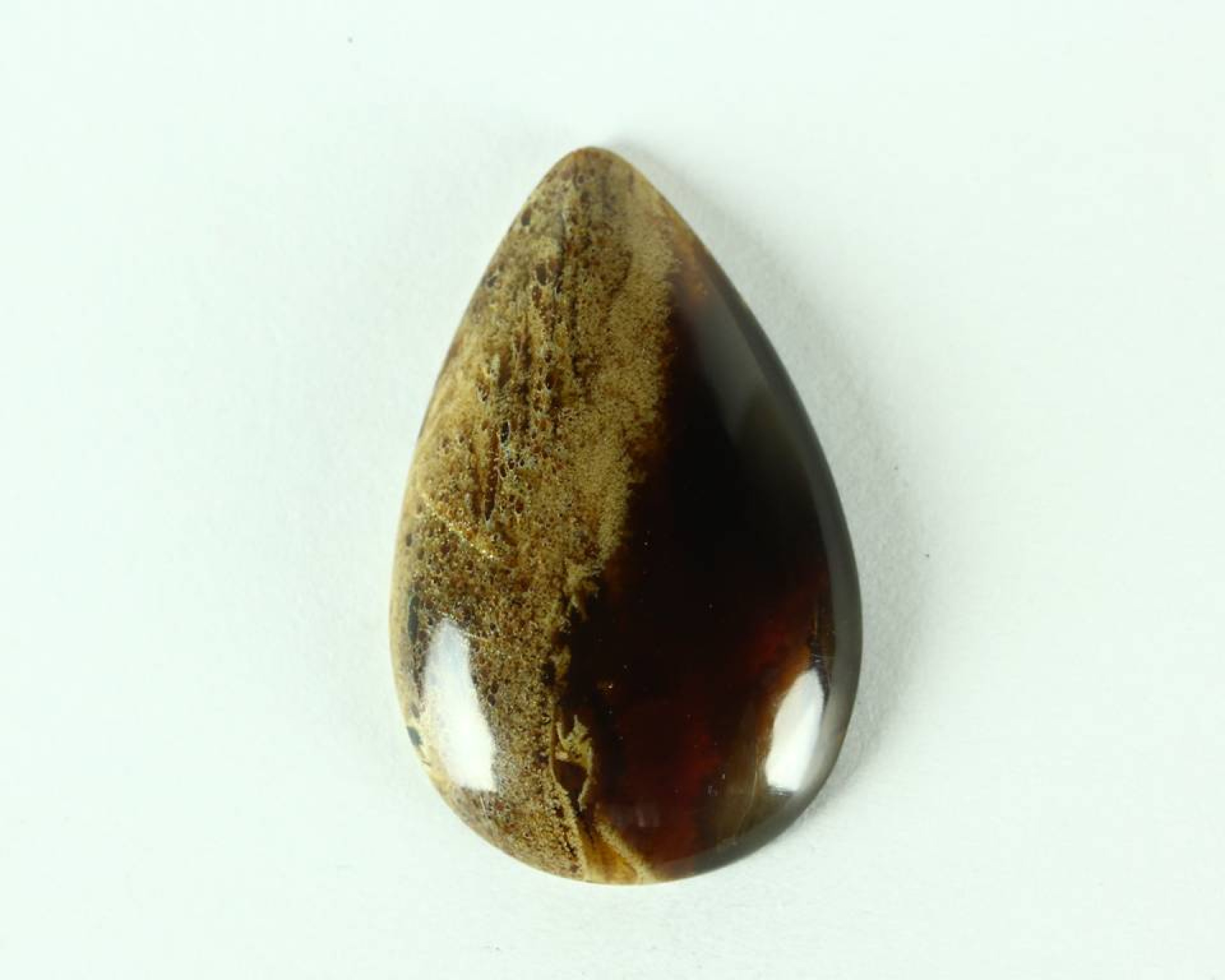 Bursztyn z Indonezji 39,6x24,1 kaboszon