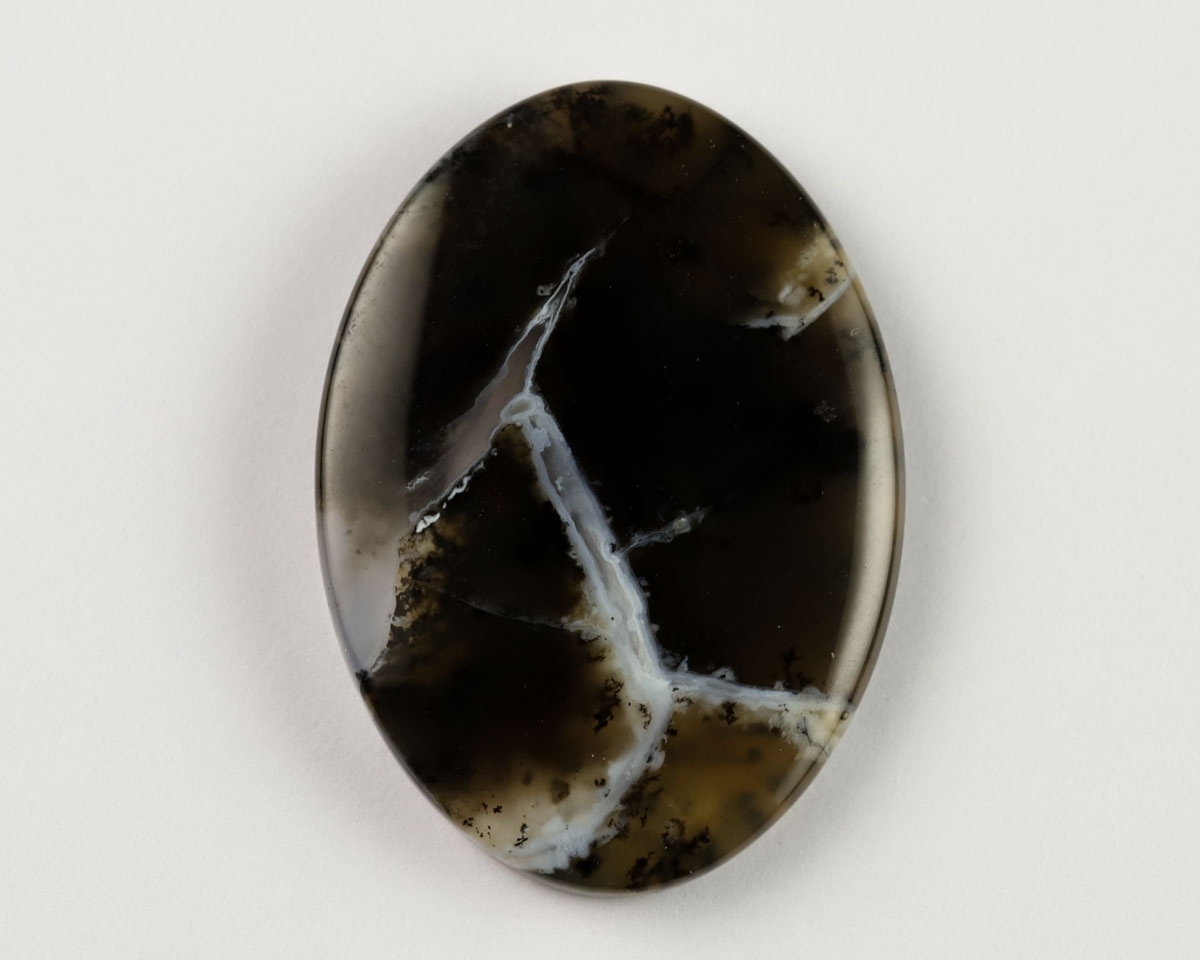 Opal dendrytowy owal 25x18 kaboszon