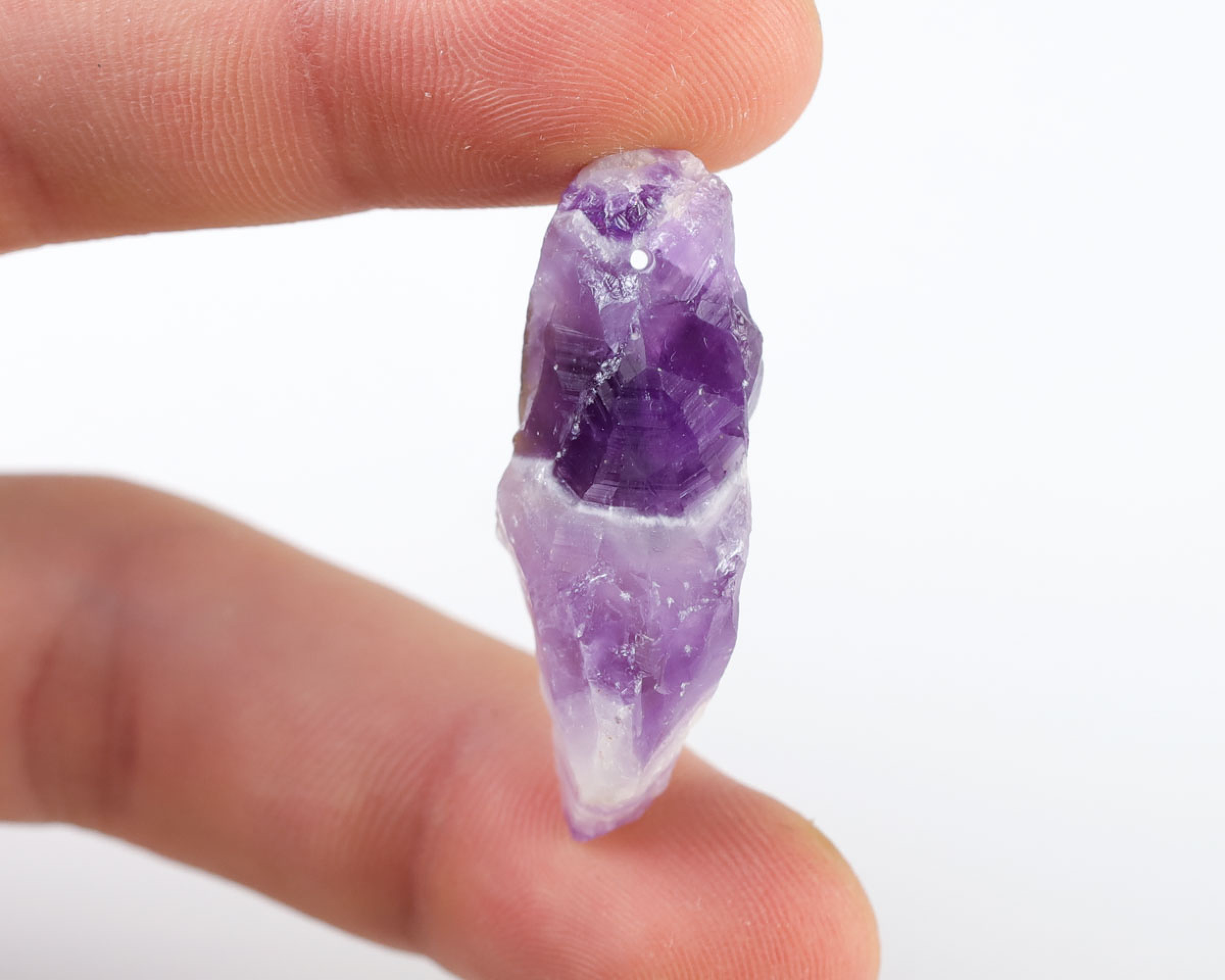 Ametyst Szewron wiercony 1,2mm 