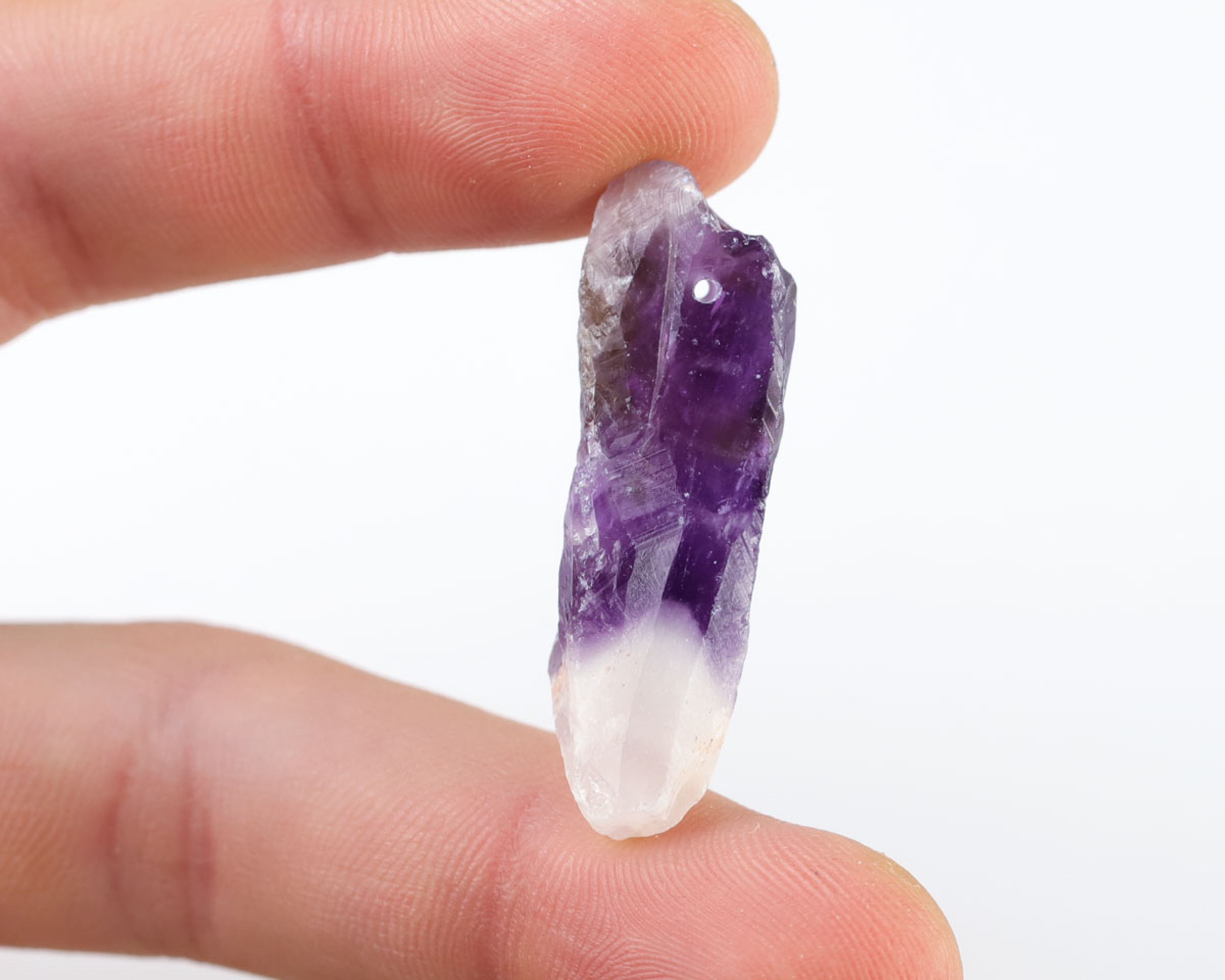 Ametyst Szewron wiercony 1,2mm 