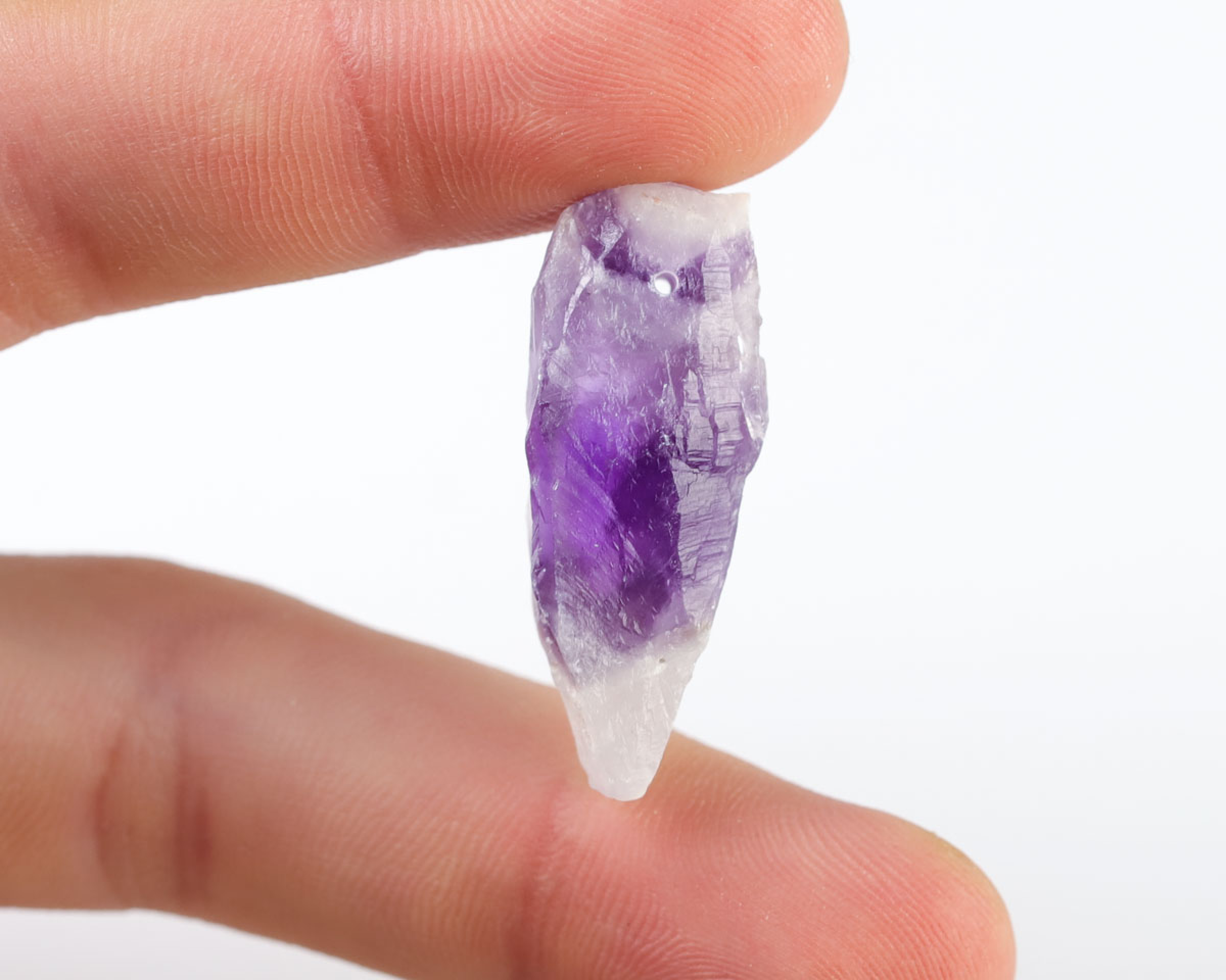 Ametyst Szewron wiercony 1,2mm 