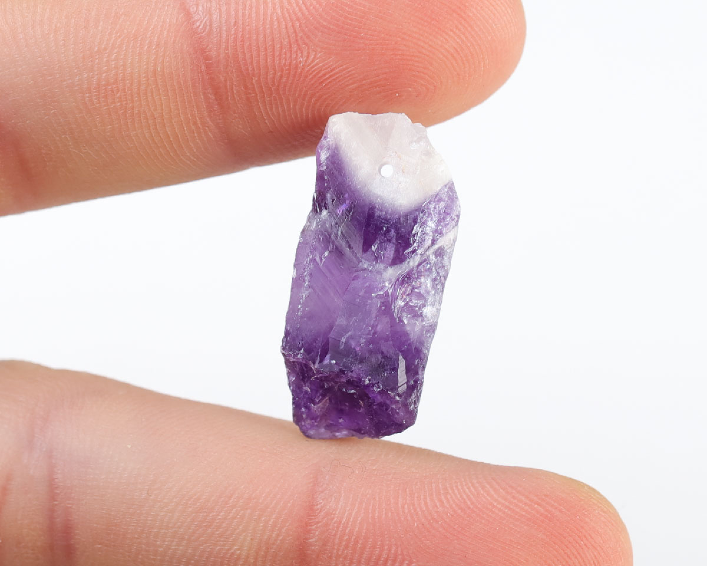 Ametyst Szewron wiercony 1,2mm 