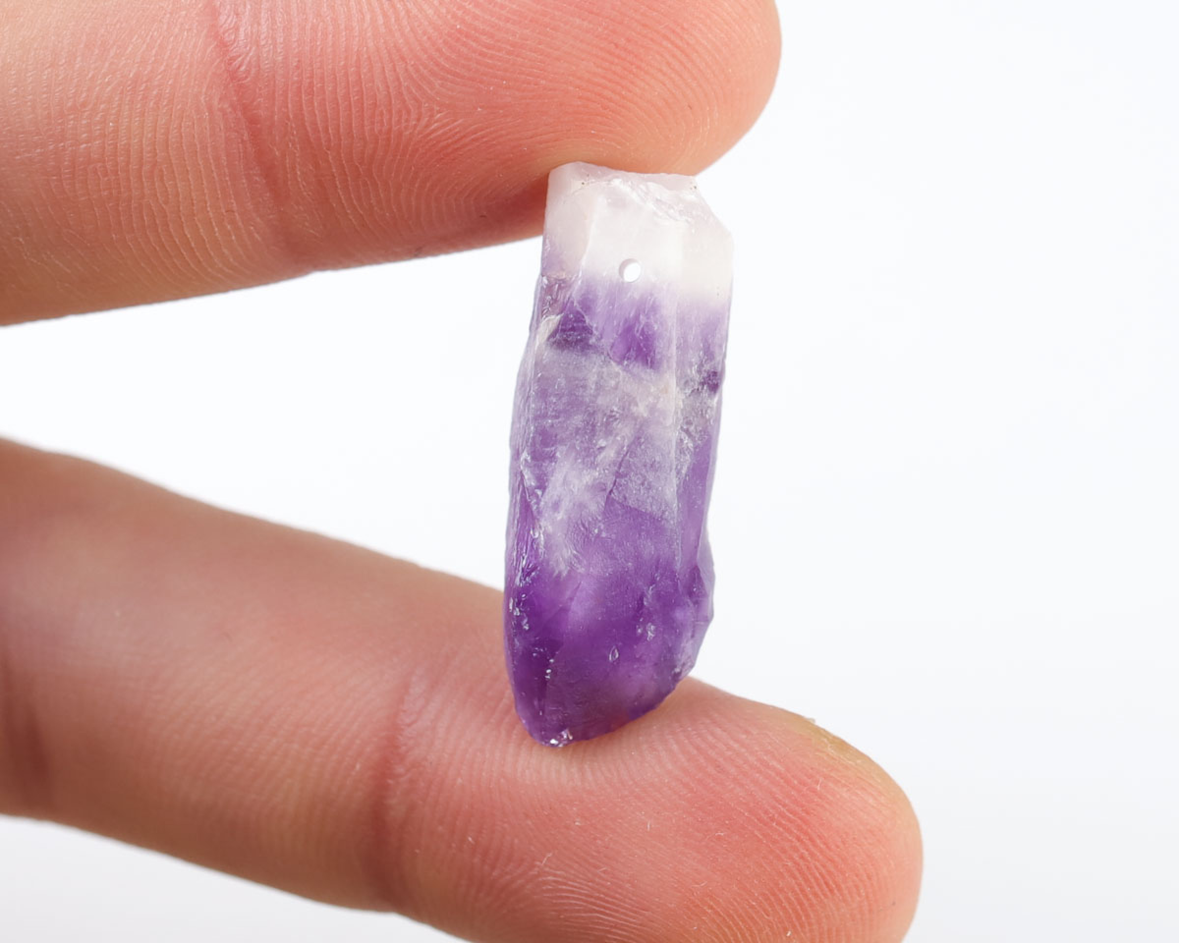 Ametyst Szewron wiercony 1,2mm 