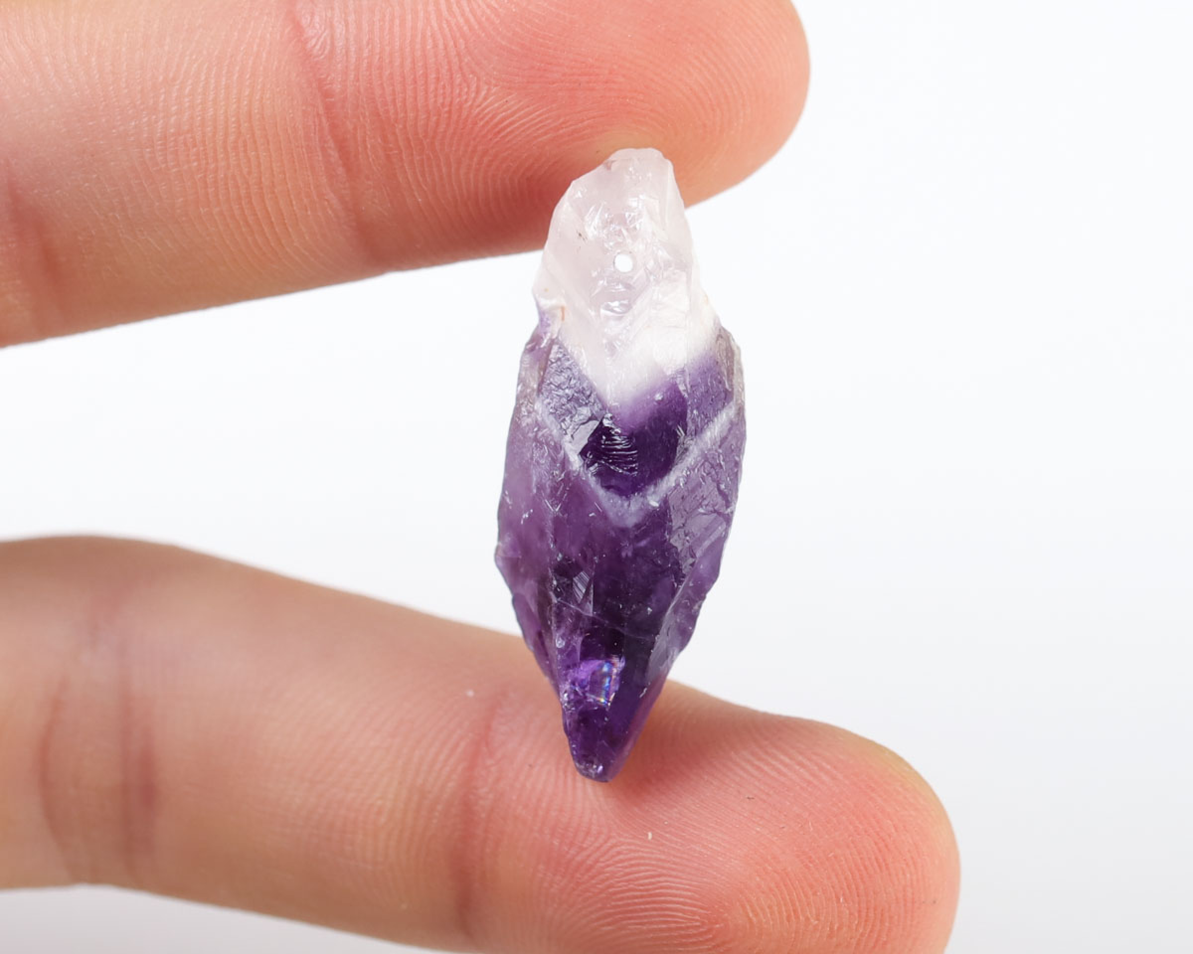 Ametyst Szewron wiercony 1,2mm 