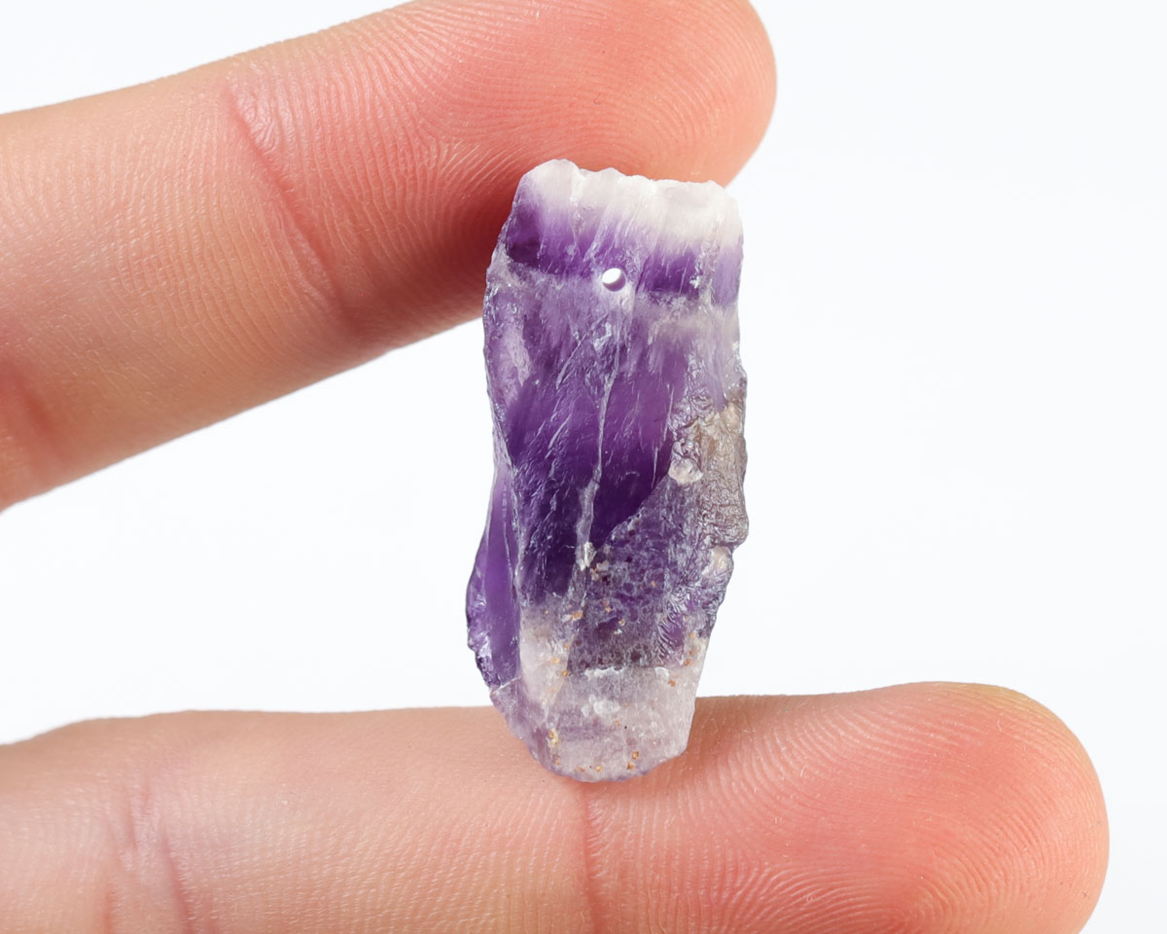 Ametyst Szewron wiercony 1,2mm 