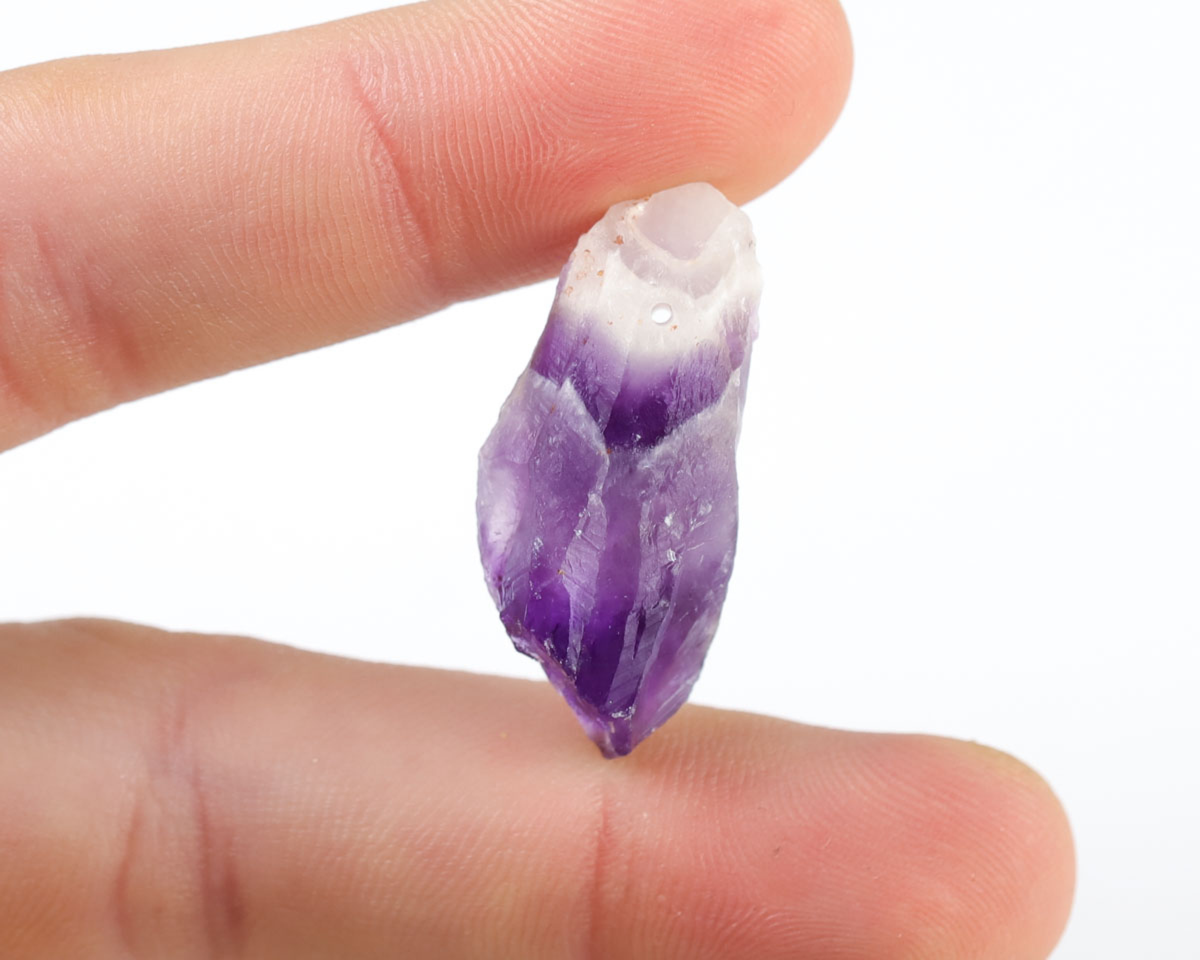 Ametyst Szewron wiercony 1,2mm 