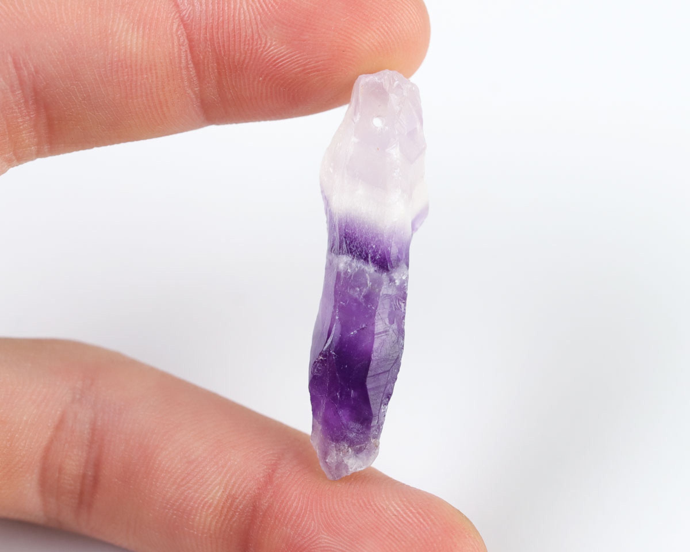 Ametyst Szewron wiercony 1,2mm 