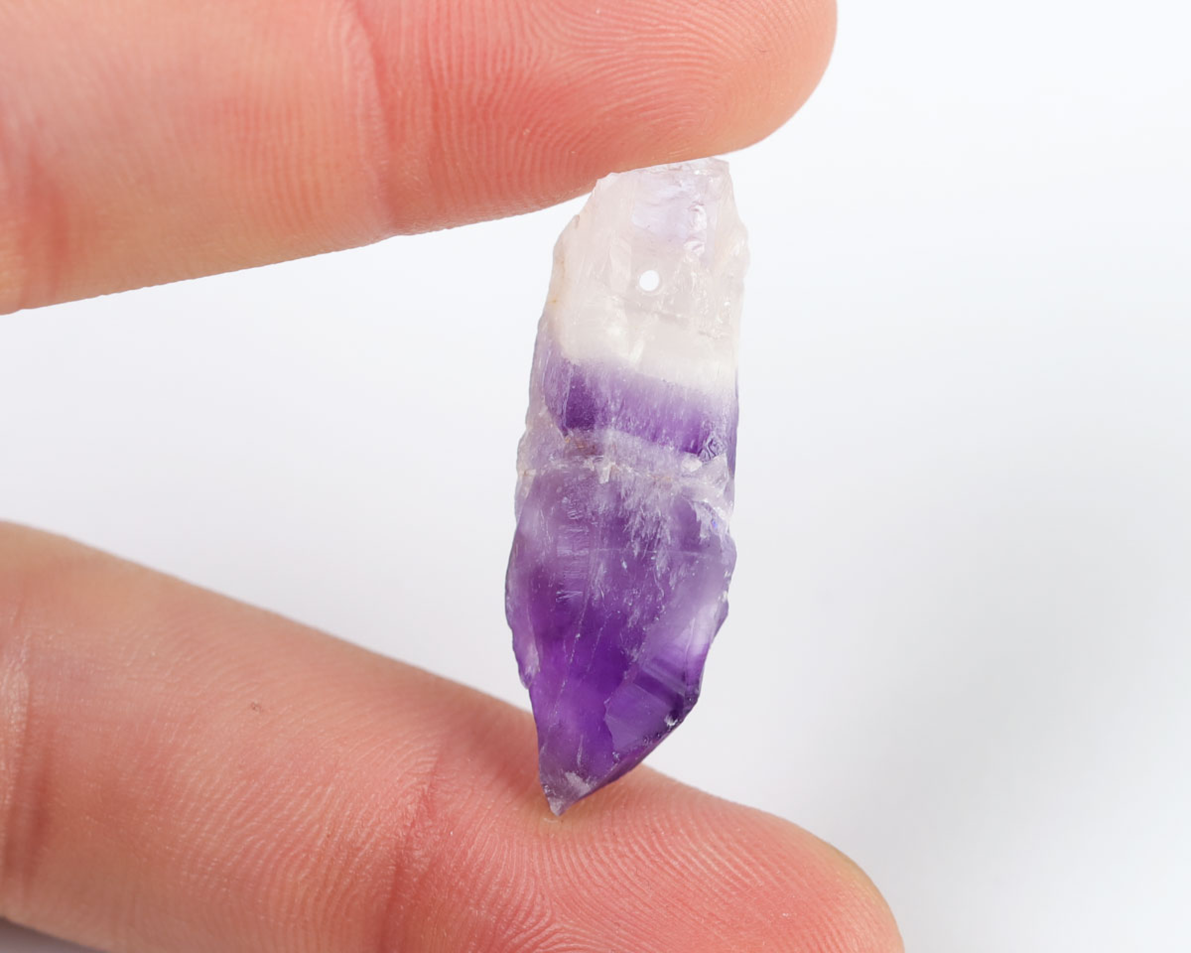 Ametyst Szewron wiercony 1,2mm 