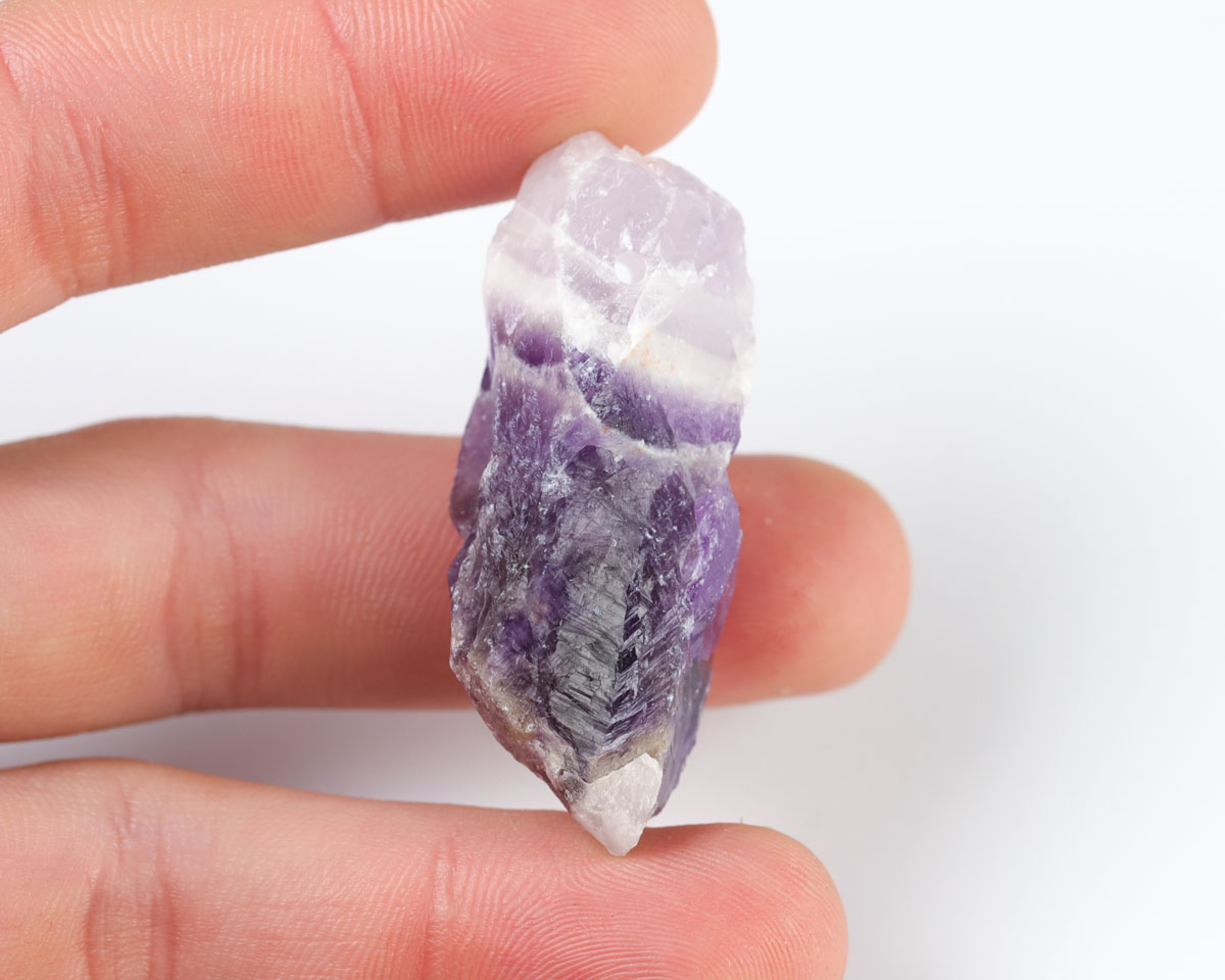 Ametyst Szewron wiercony 2mm 