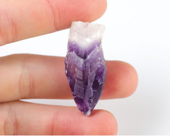 Ametyst Szewron wiercony 2mm 