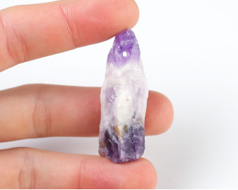 Ametyst Szewron wiercony 2mm 