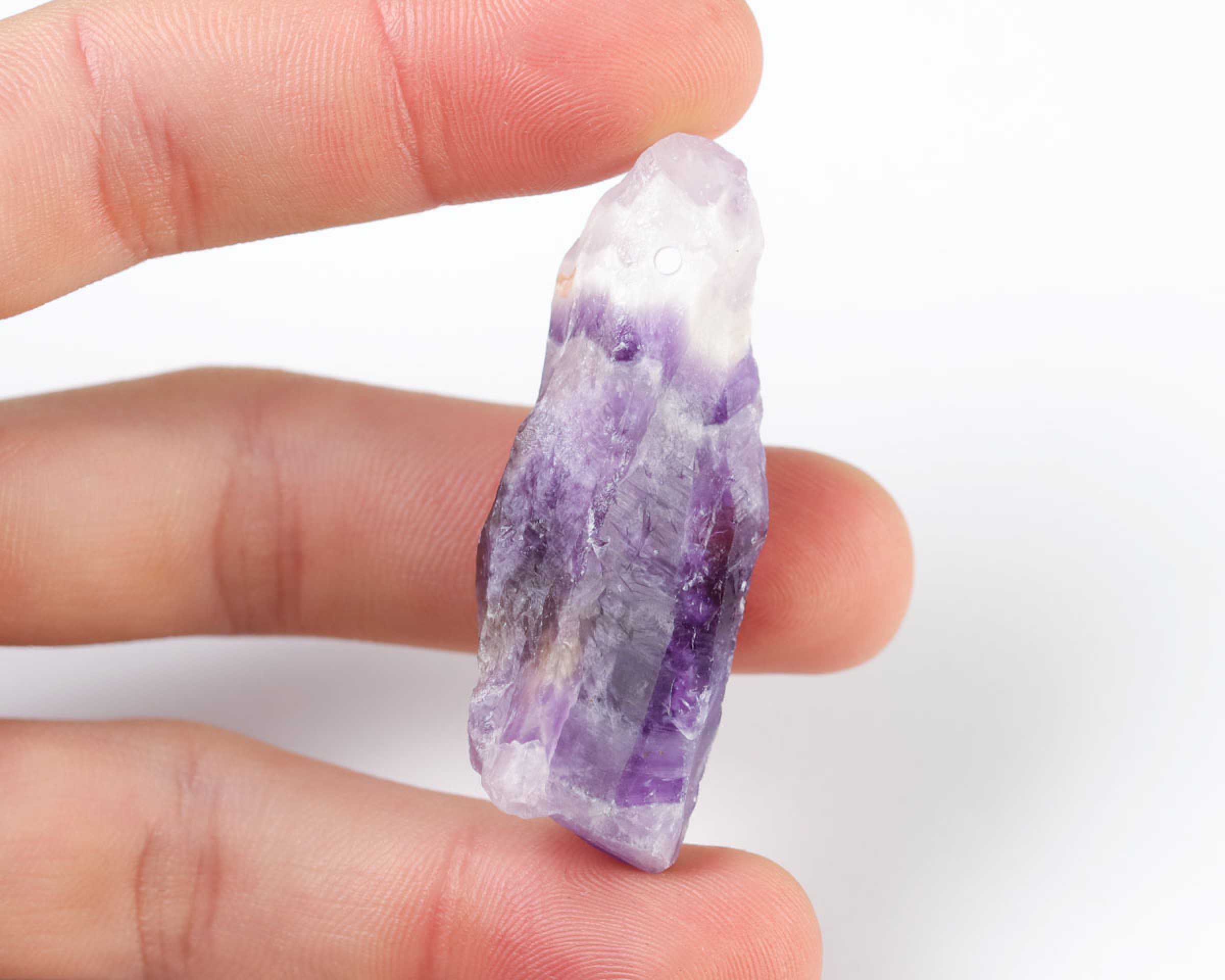 Ametyst Szewron wiercony 2mm 