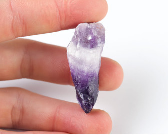 Ametyst Szewron wiercony 2mm 