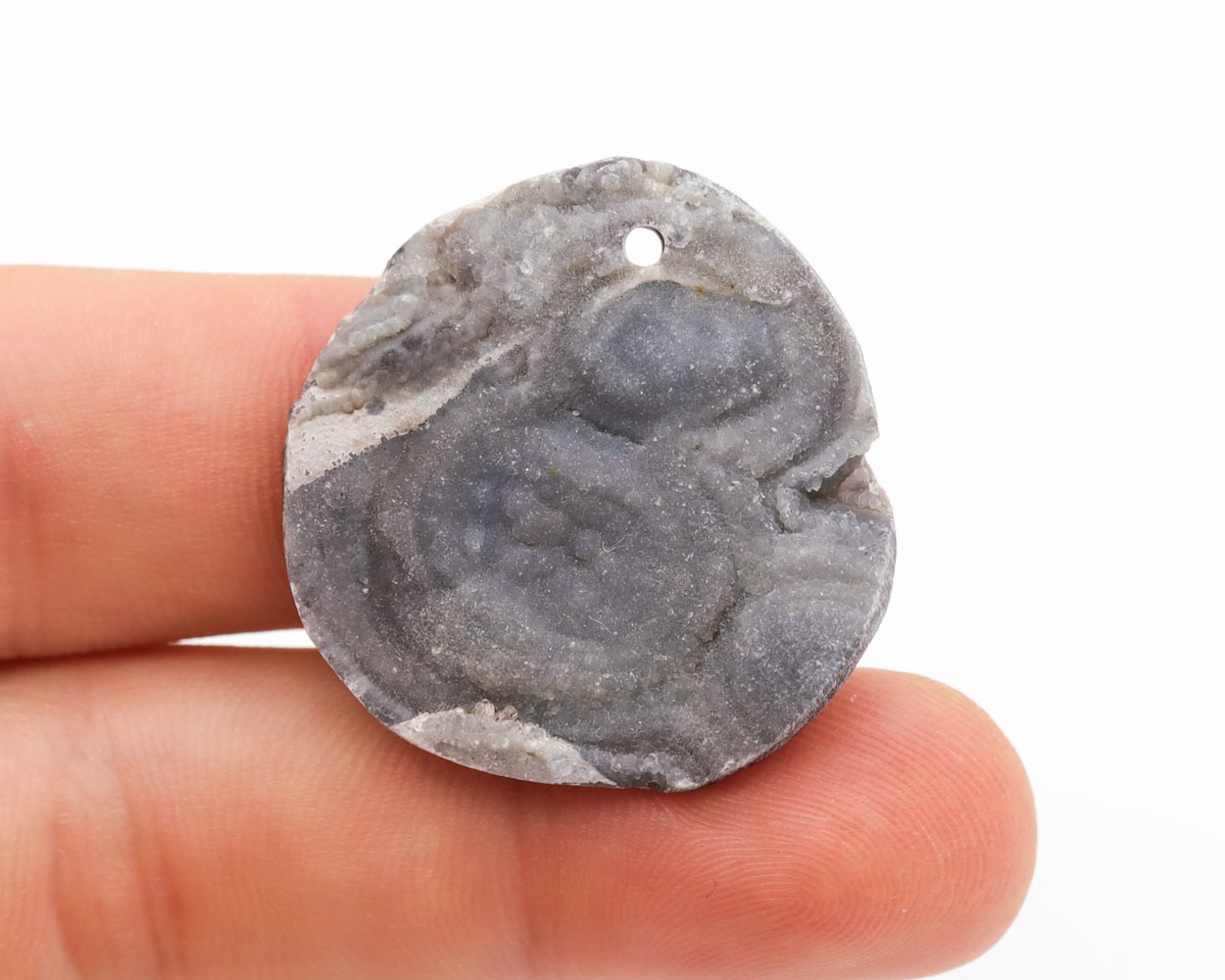 Chalcedonowa Rozeta wiercona 2mm 