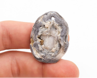 Chalcedonowa Rozeta wiercona 2mm 