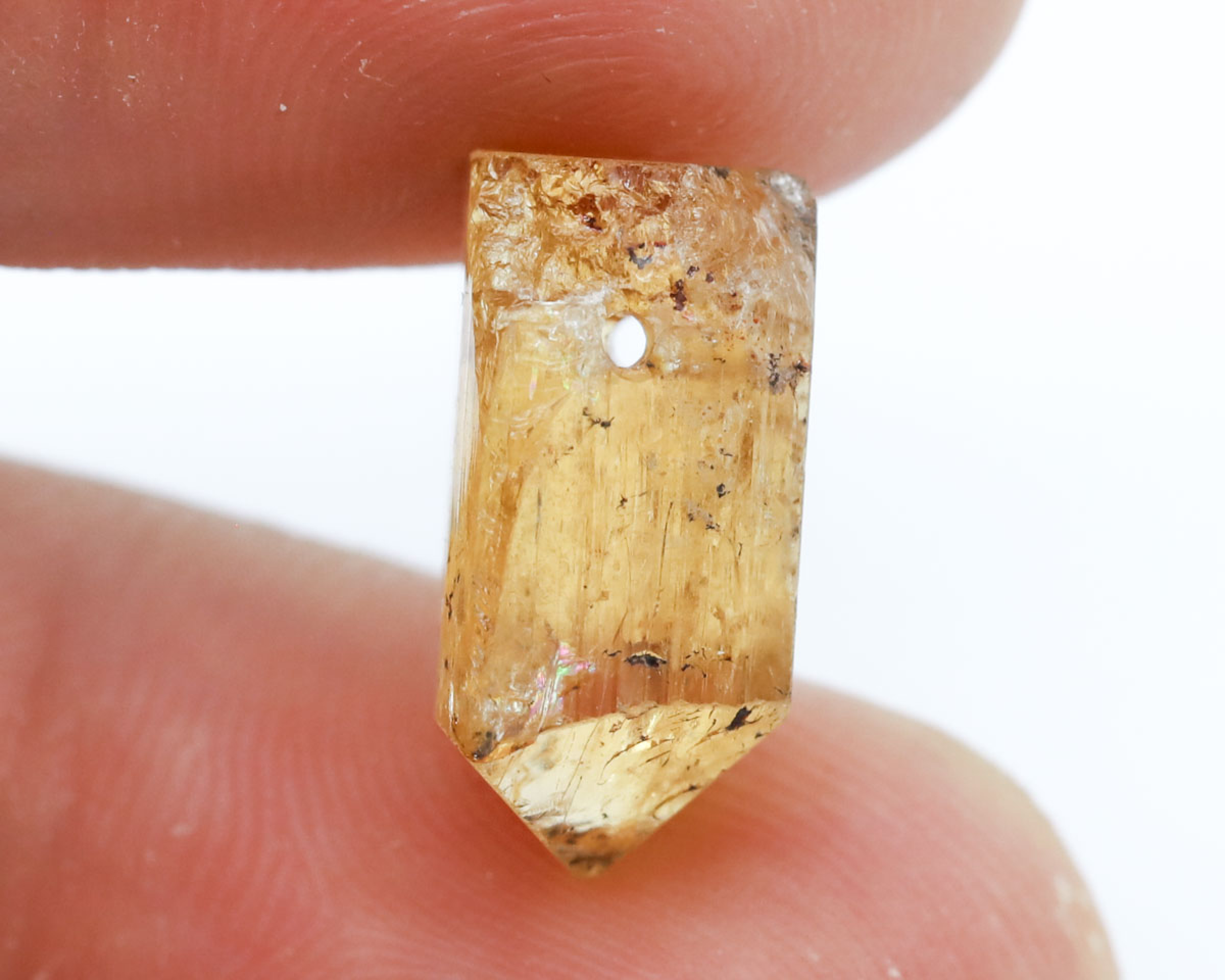 Topaz złoty wiercony