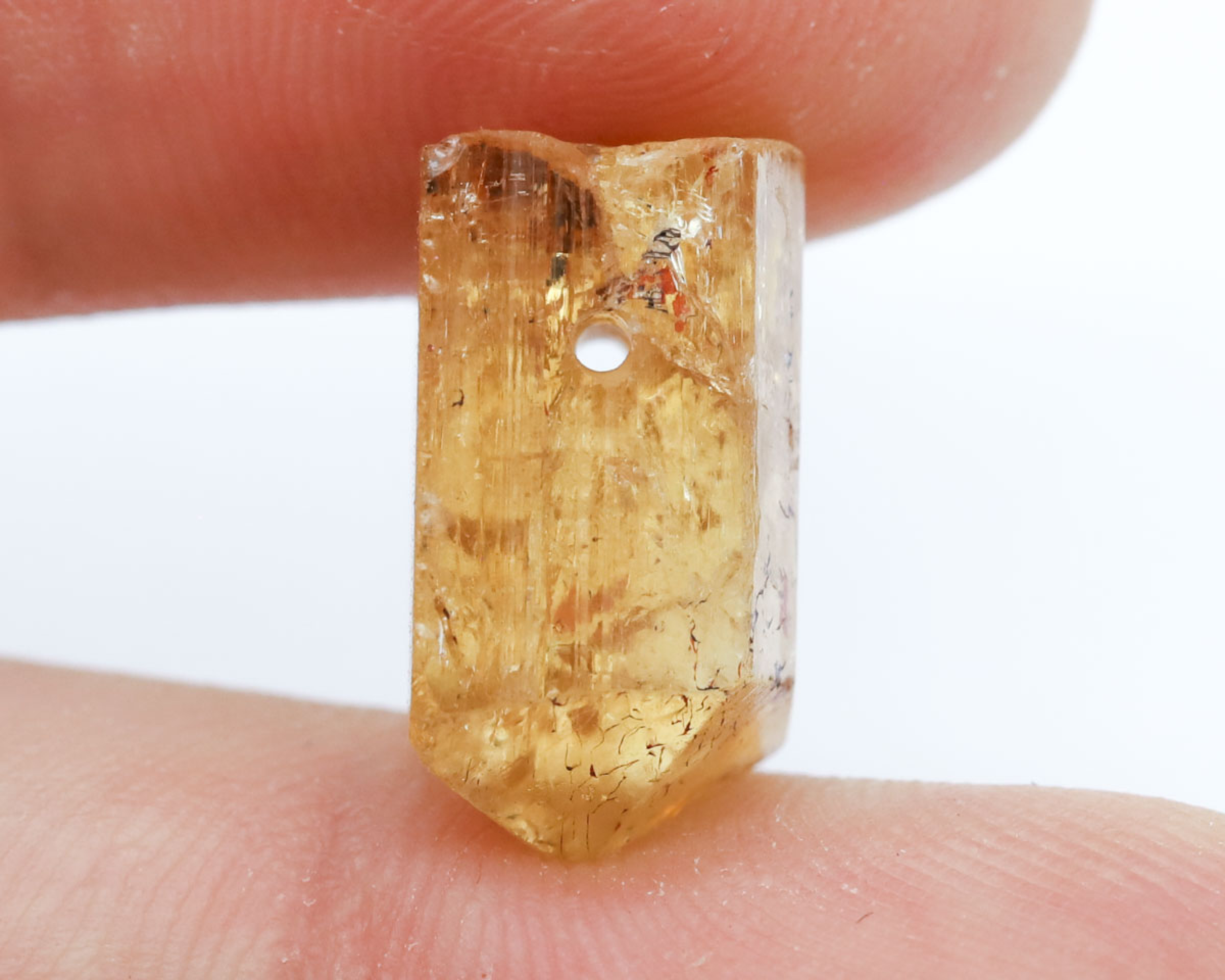 Topaz złoty wiercony