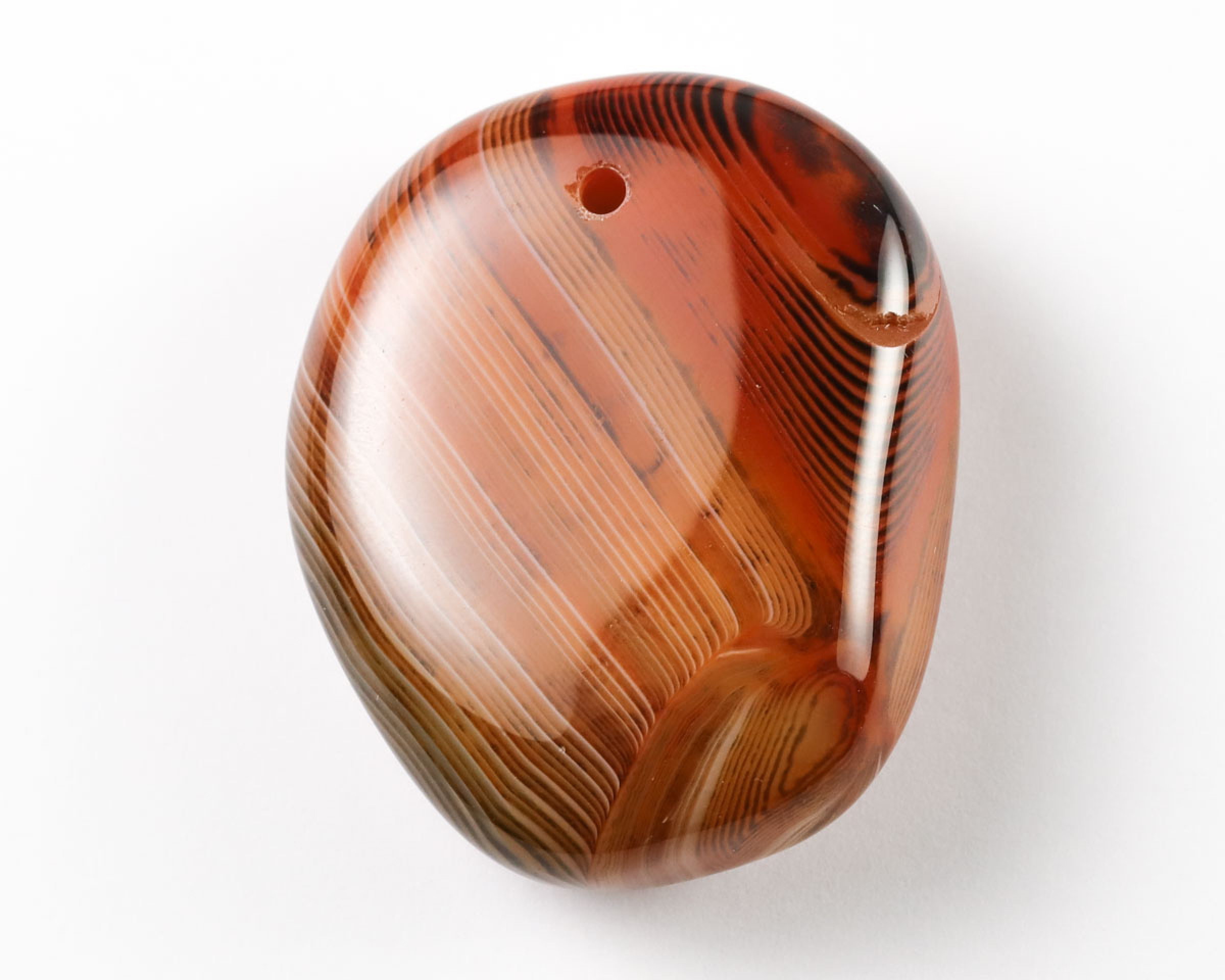 Agat sardonyks wiercony 2mm