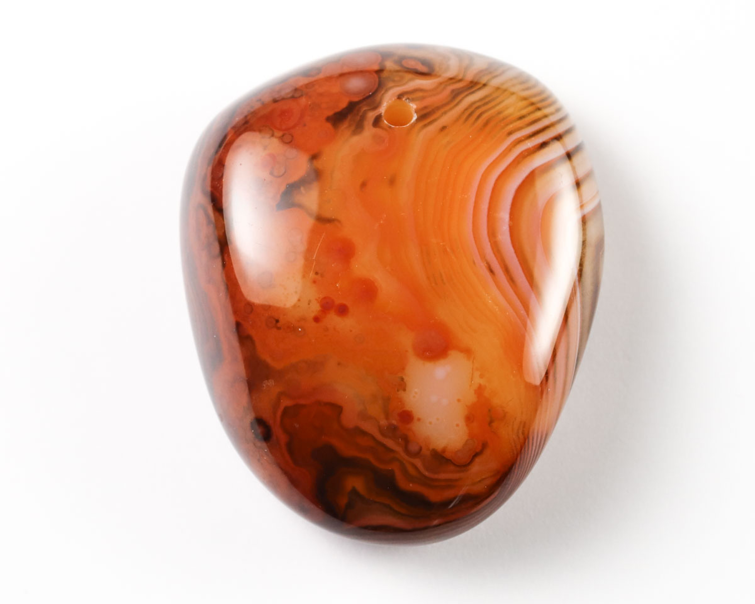 Agat sardonyks wiercony 2mm