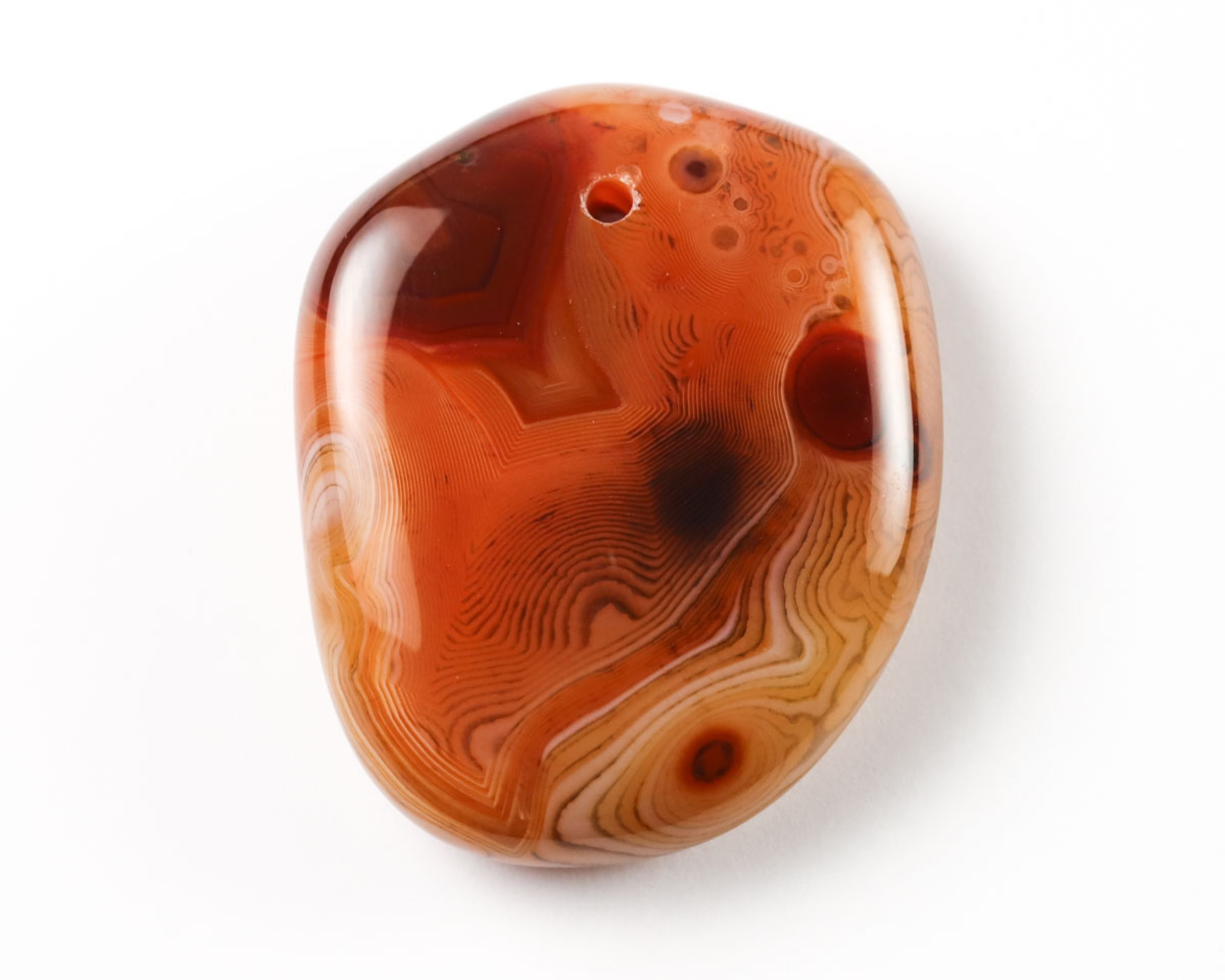 Agat sardonyks wiercony 2mm