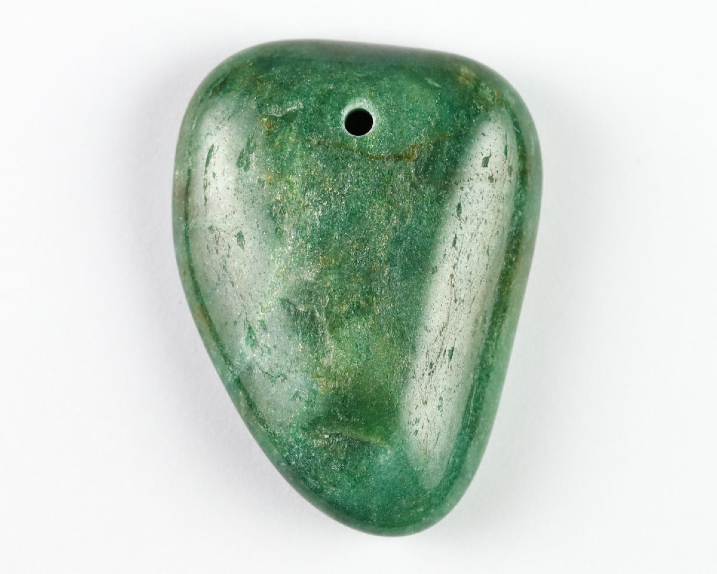 Awenturyn z fuchsytem wiercony 2mm