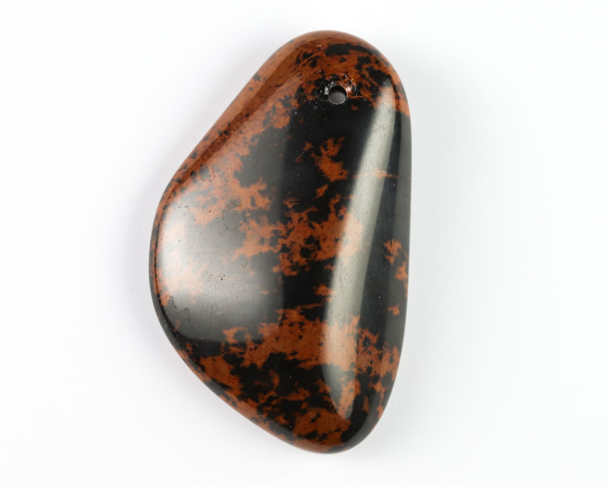 Obsydian mahoniowy wiercony 2mm