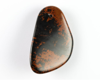 Obsydian mahoniowy wiercony 2mm