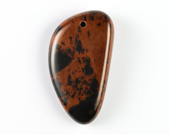 Obsydian mahoniowy wiercony 2mm