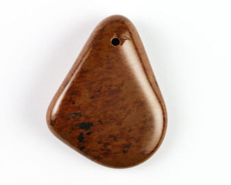 Obsydian mahoniowy wiercony 2mm