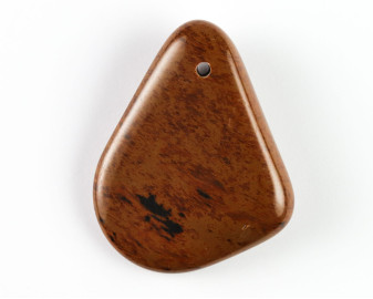 Obsydian mahoniowy wiercony 2mm