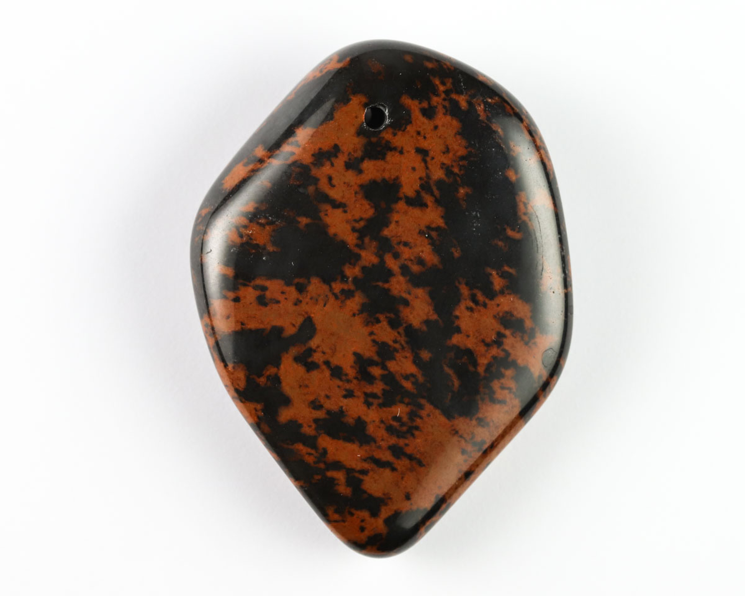 Obsydian mahoniowy wiercony 2mm