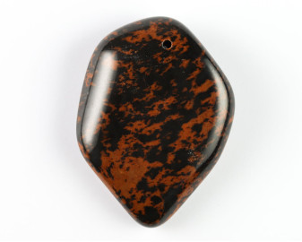 Obsydian mahoniowy wiercony 2mm