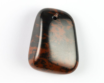 Obsydian mahoniowy wiercony 2mm