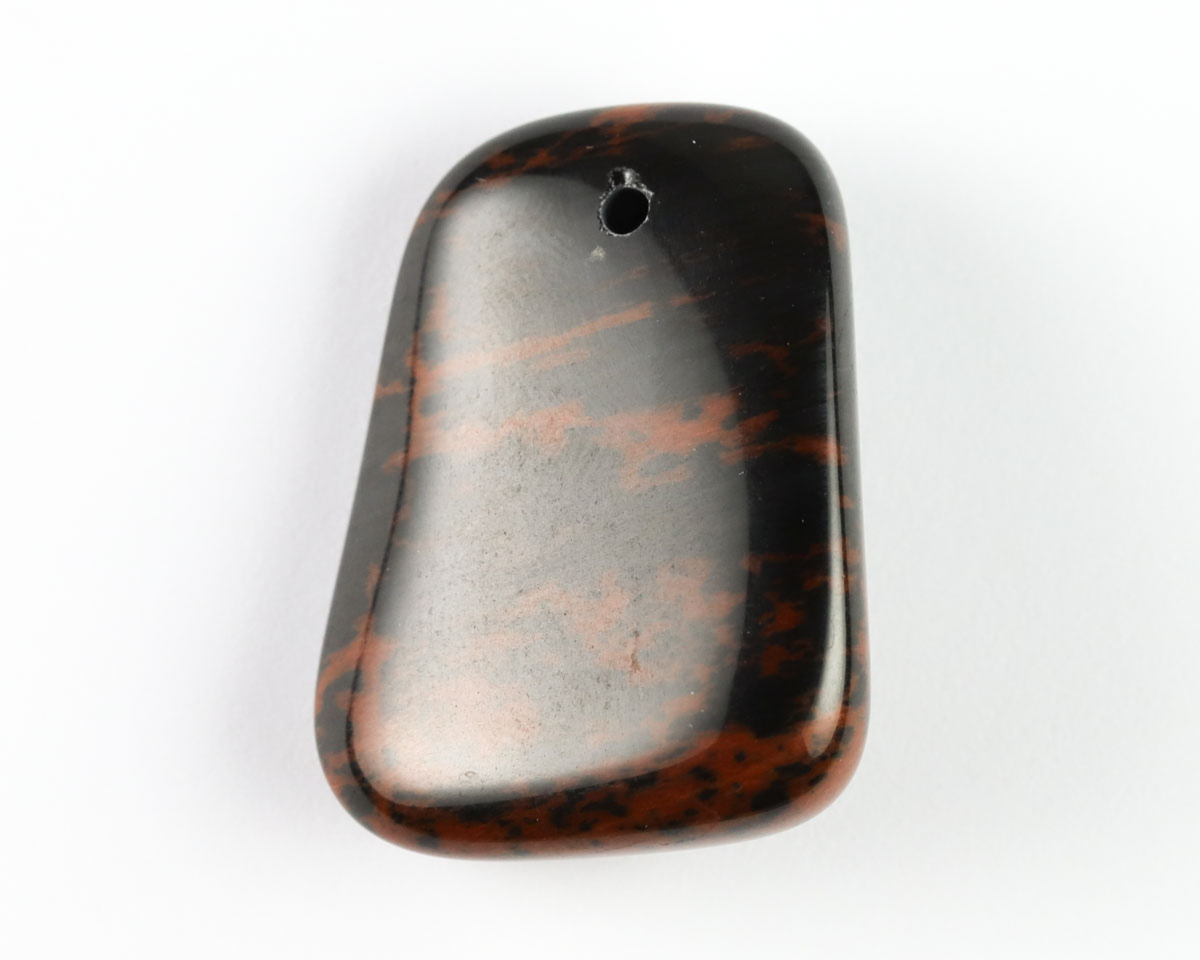 Obsydian mahoniowy wiercony 2mm