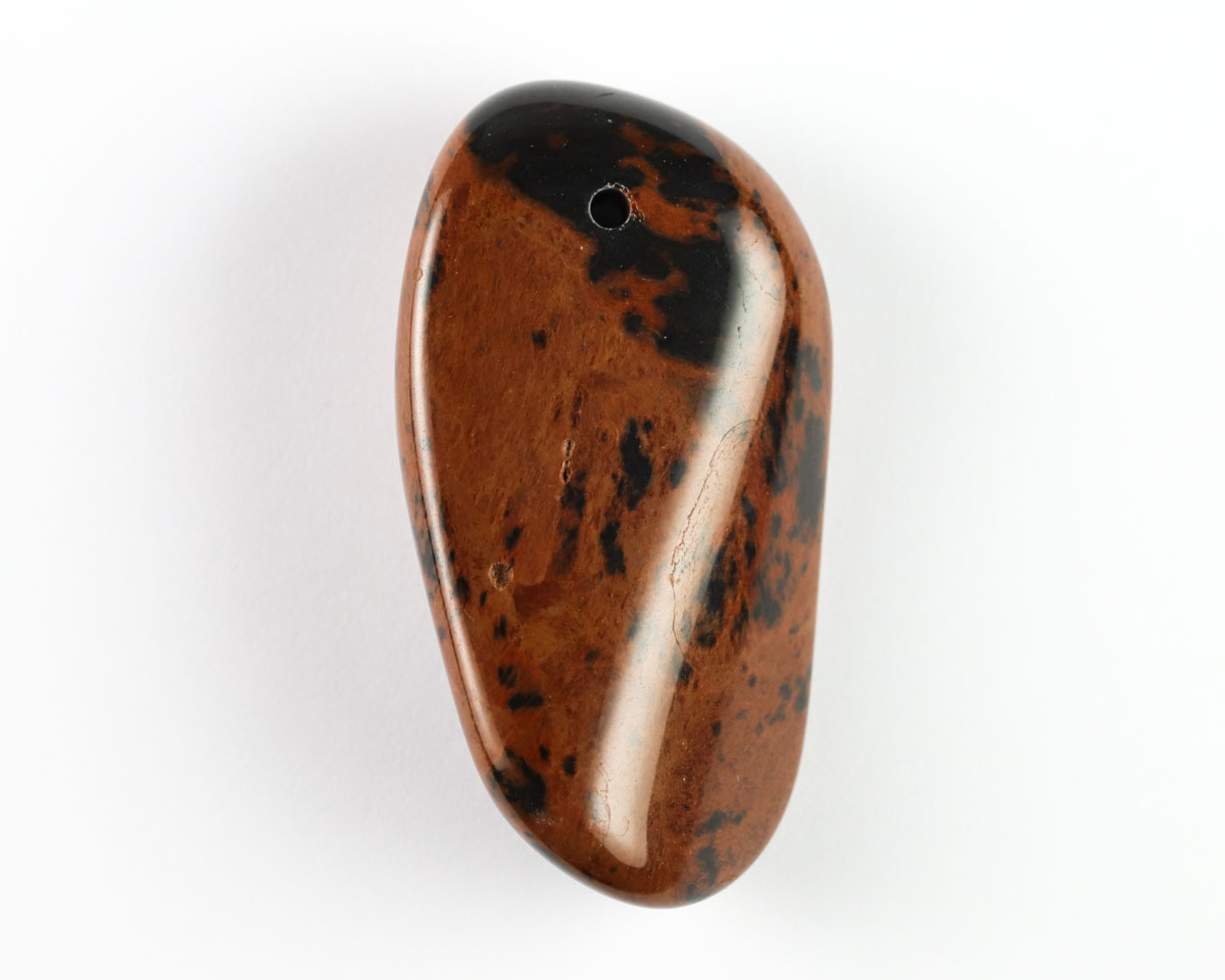 Obsydian mahoniowy wiercony 2mm