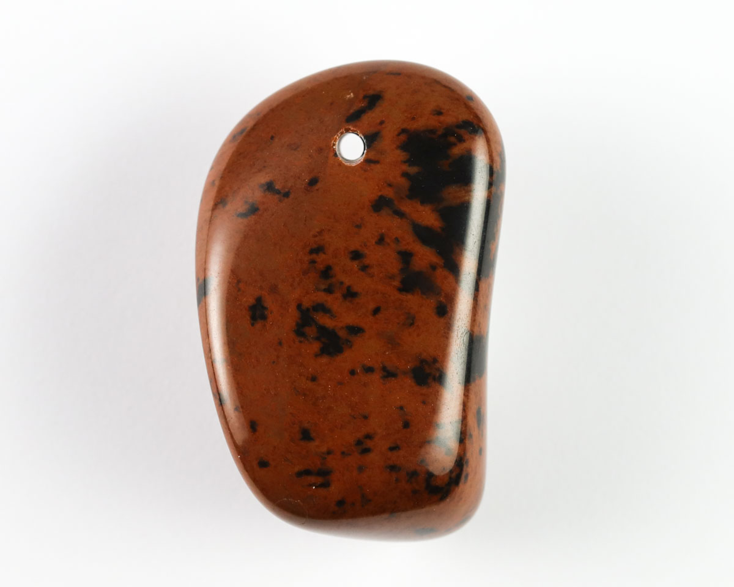 Obsydian mahoniowy wiercony 2mm