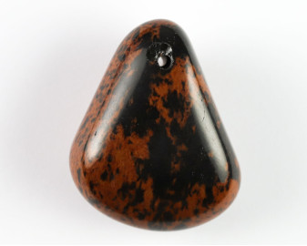 Obsydian mahoniowy wiercony 2mm