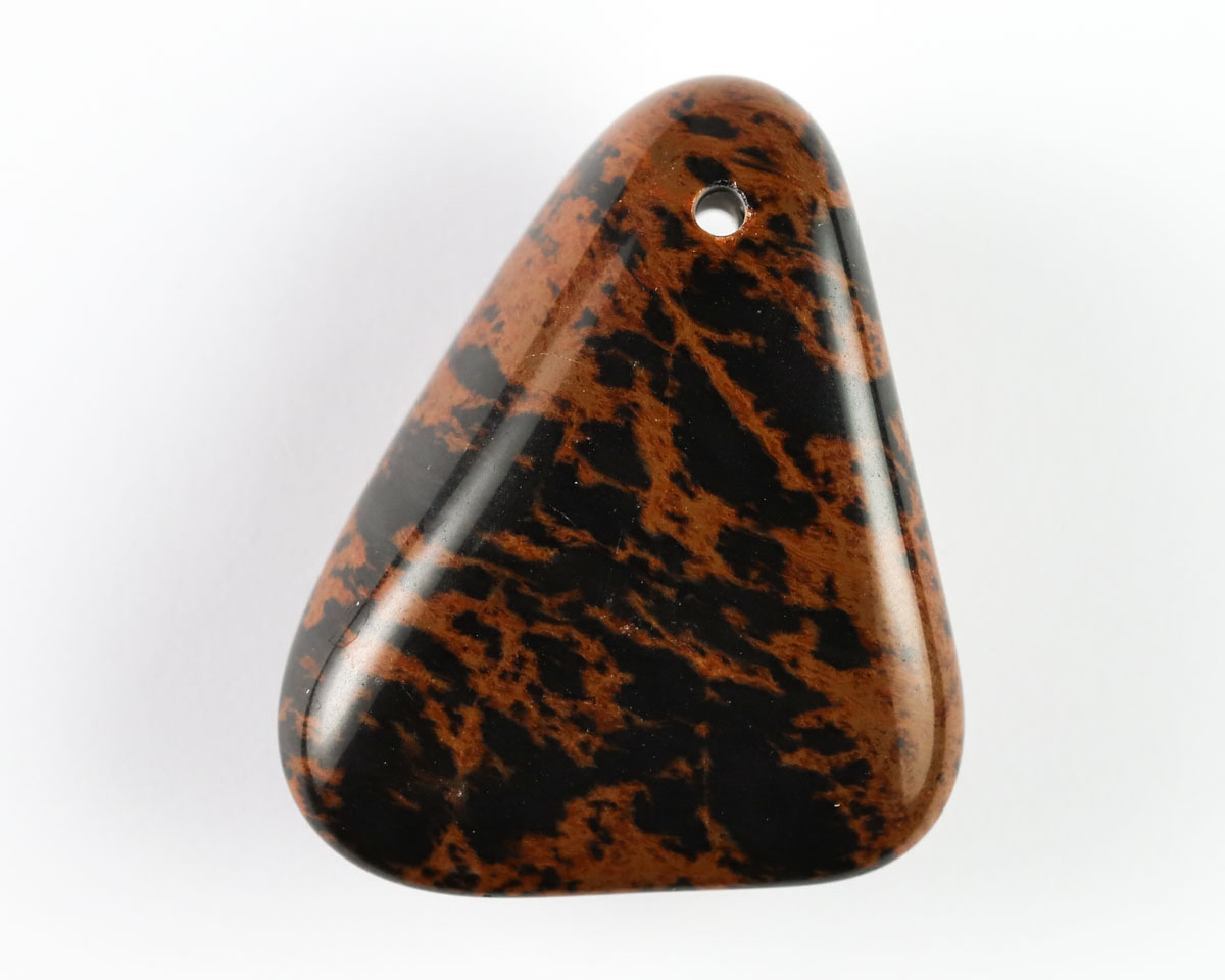 Obsydian mahoniowy wiercony 2mm