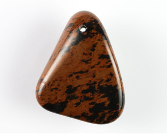 Obsydian mahoniowy wiercony 2mm