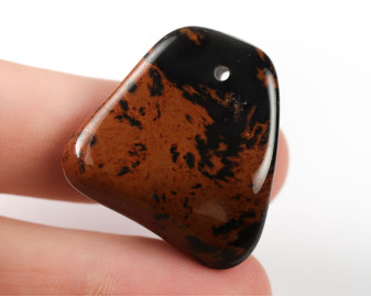 Obsydian mahoniowy wiercony 2mm