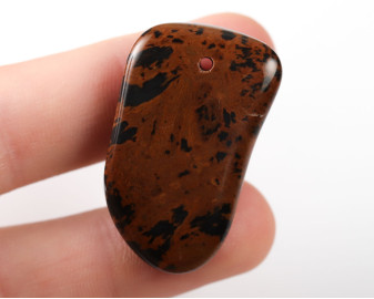 Obsydian mahoniowy wiercony 2mm
