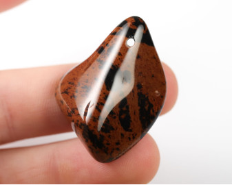 Obsydian mahoniowy wiercony 2mm