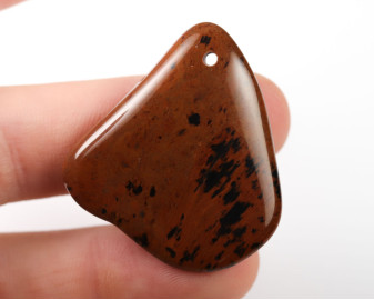 Obsydian mahoniowy wiercony 2mm