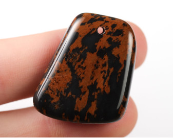 Obsydian mahoniowy wiercony 2mm