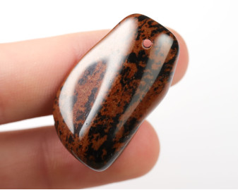 Obsydian mahoniowy wiercony 2mm