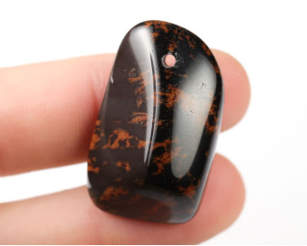 Obsydian mahoniowy wiercony 2mm