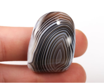 Agat z Botswany wiercony 2mm