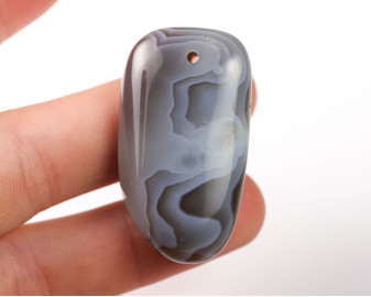 Agat z Botswany wiercony 2mm