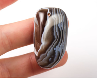 Agat z Botswany wiercony 2mm